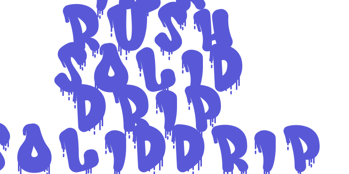 Ink Rush Solid Drip SolidDrip Font Download