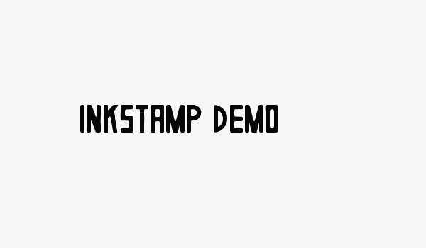 Inkstamp Demo Font