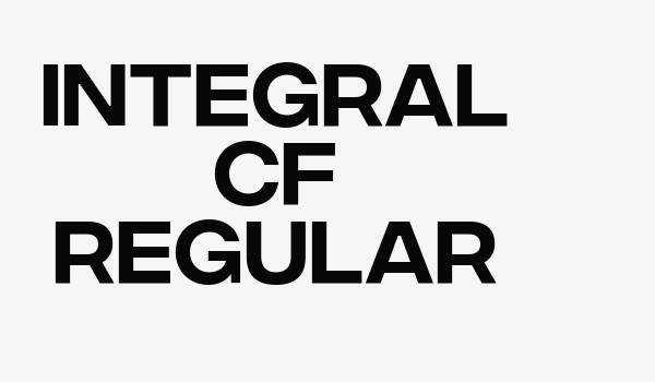 Integral CF Regular Font