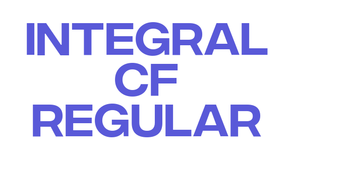 Integral CF Regular Font Download