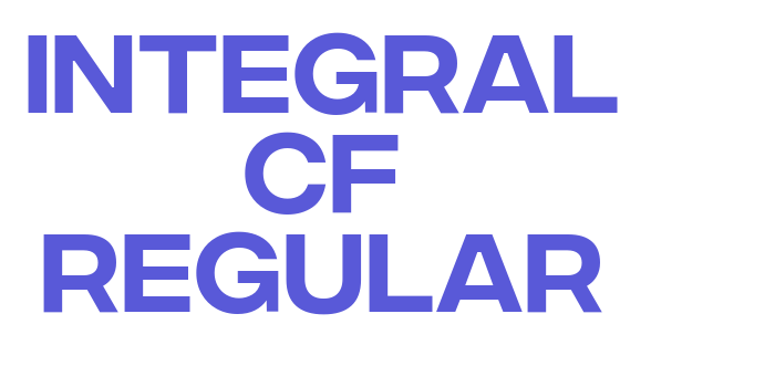 Integral CF Regular Font