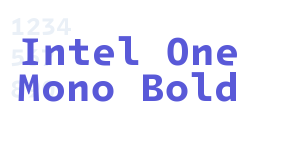 Intel One Mono Bold font free