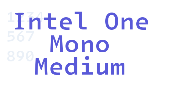 Intel One Mono Medium font free