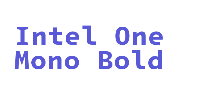 Intel One Mono Bold Font Download