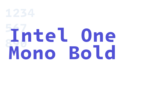Intel One Mono Bold