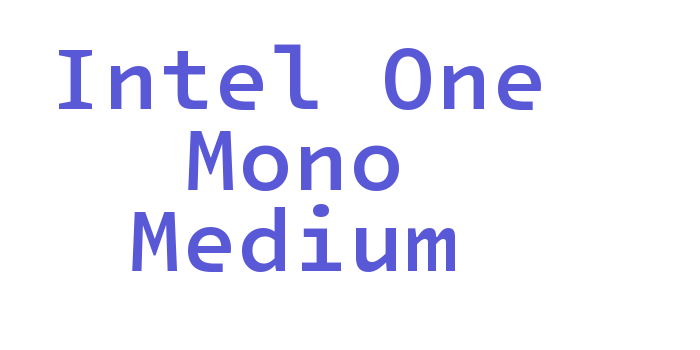 Intel One Mono Medium Font Download