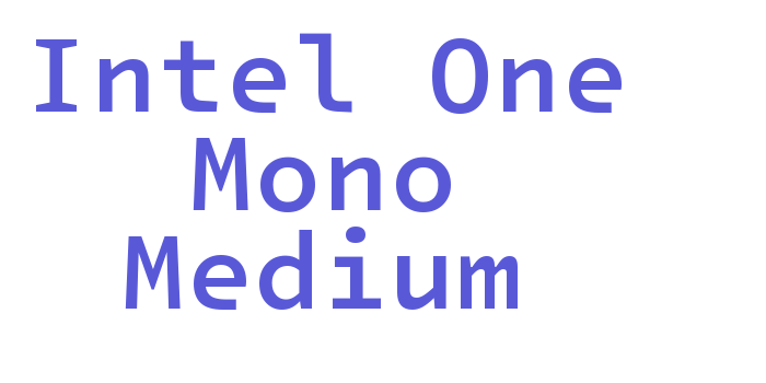 Intel One Mono Medium Font