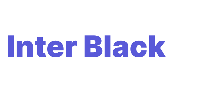 Inter Black Font