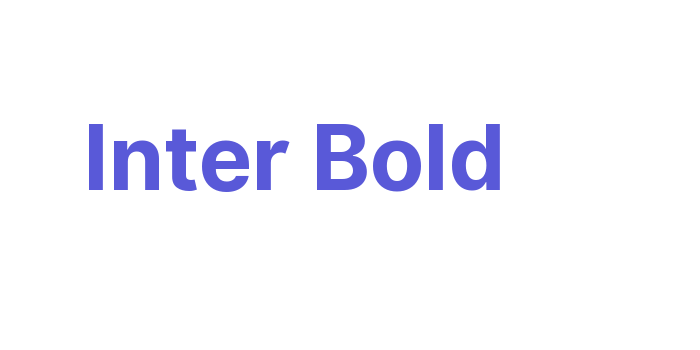 Inter Bold Font Download