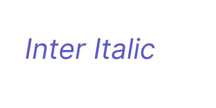 Inter Italic Font Download