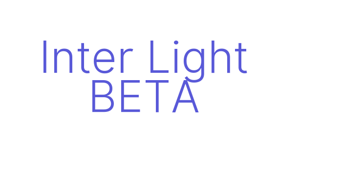 Inter Light BETA Font Download