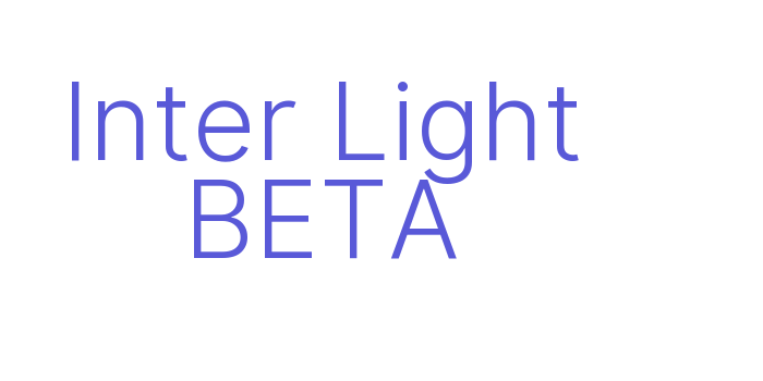 Inter Light BETA Font