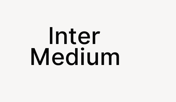 Inter Medium Font