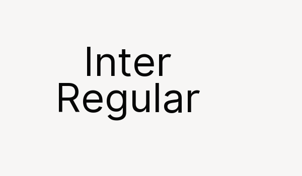 Inter Regular Font