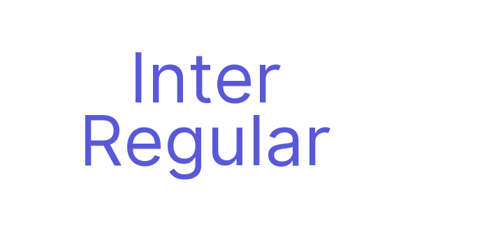 Inter Regular Font