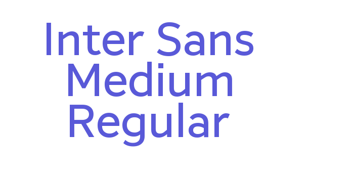 Inter Sans Medium Regular Font Download