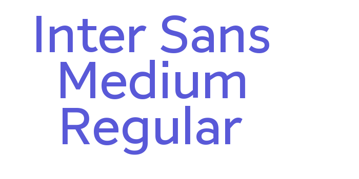 Inter Sans Medium Regular Font