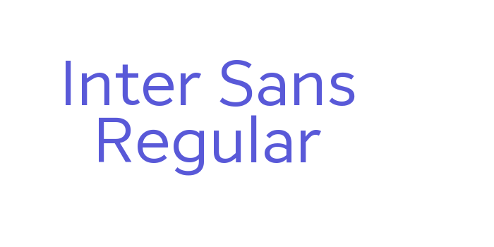 Inter Sans Regular Font Download