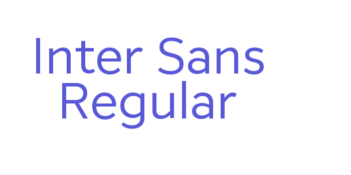 Inter Sans Regular Font