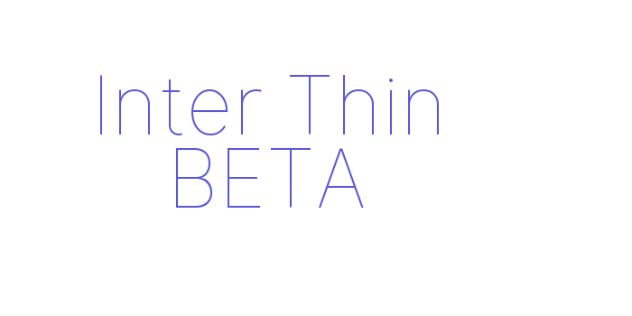 Inter Thin BETA Font Download