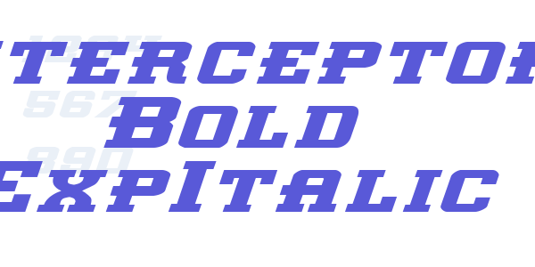 Interceptor Bold ExpItalic font free