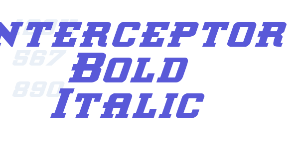 Interceptor Bold Italic font free