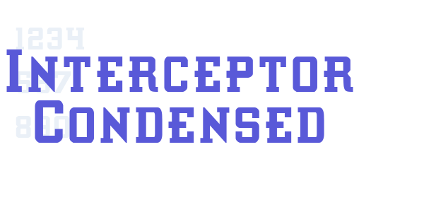 Interceptor Condensed font free