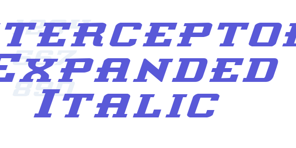 Interceptor Expanded Italic font free