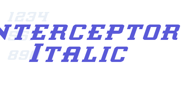 Interceptor Italic font free