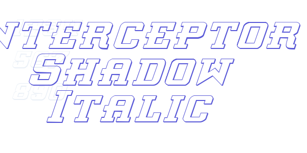 Interceptor Shadow Italic font free