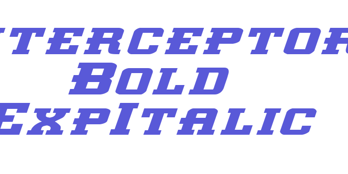 Interceptor Bold ExpItalic Font Download