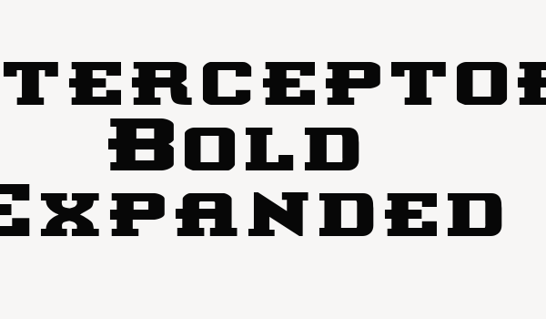 Interceptor Bold Expanded Font