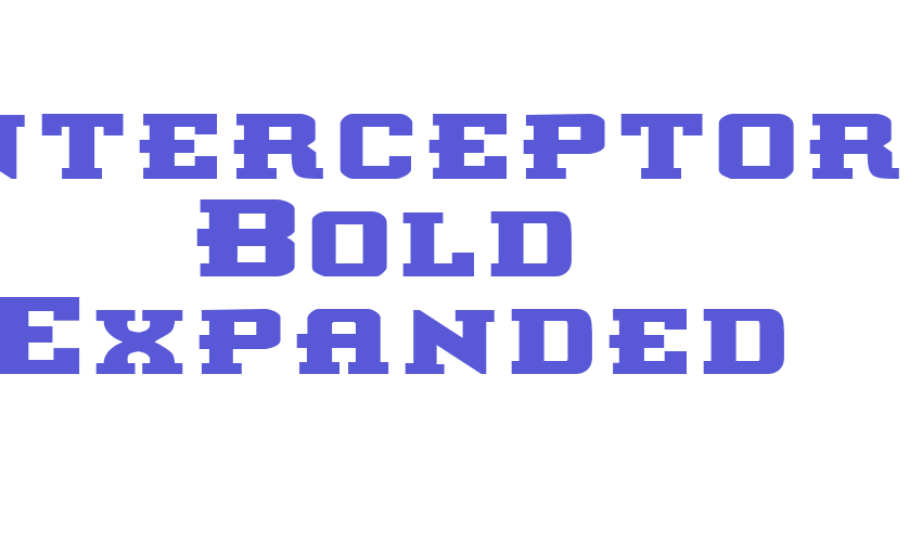 Interceptor Bold Expanded Font