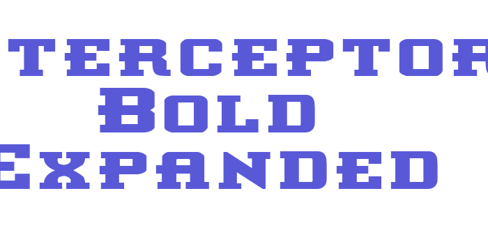 Interceptor Bold Expanded Font Download