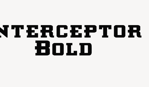 Interceptor Bold Font