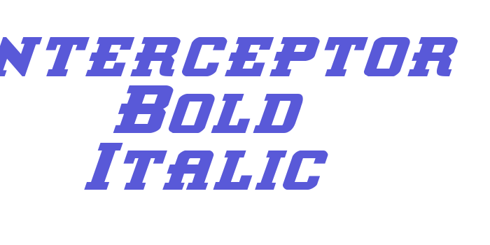 Interceptor Bold Italic Font Download