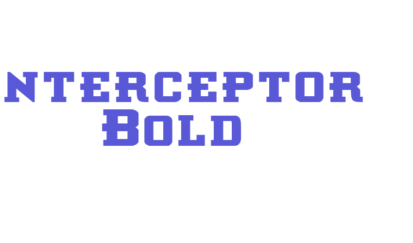 Interceptor Bold Font