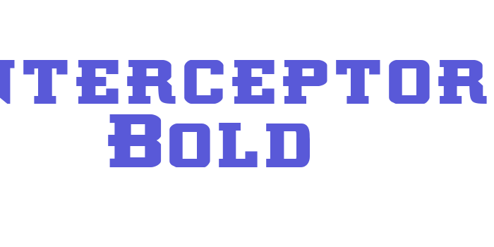 Interceptor Bold Font