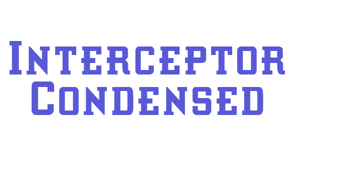 Interceptor Condensed Font Download