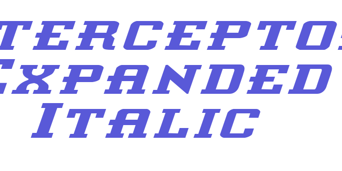 Interceptor Expanded Italic Font