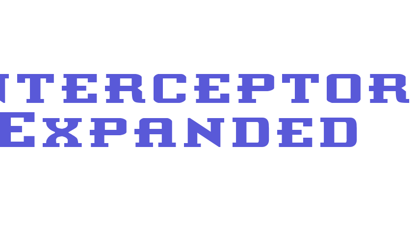 Interceptor Expanded Font