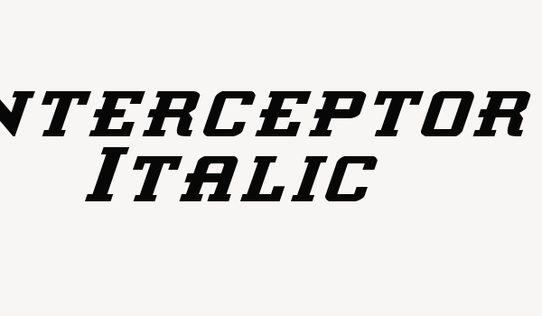 Interceptor Italic Font