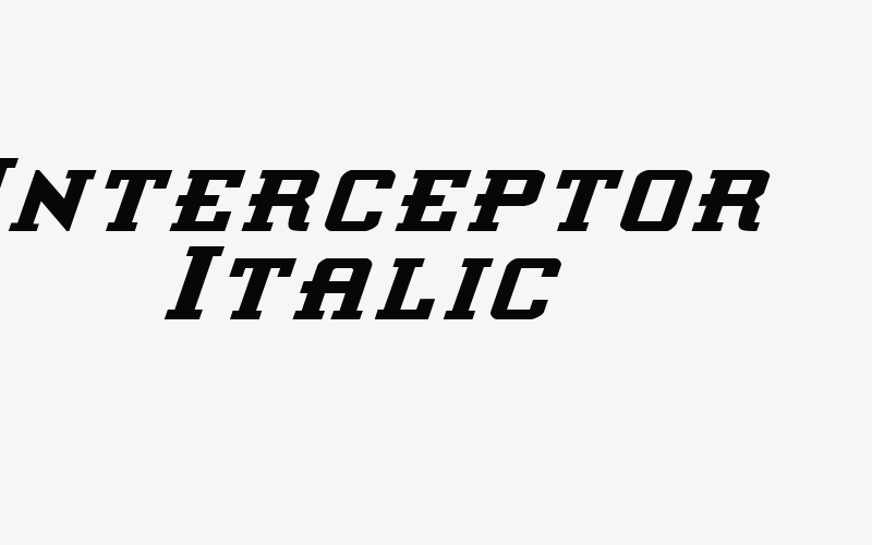 Interceptor Italic Font