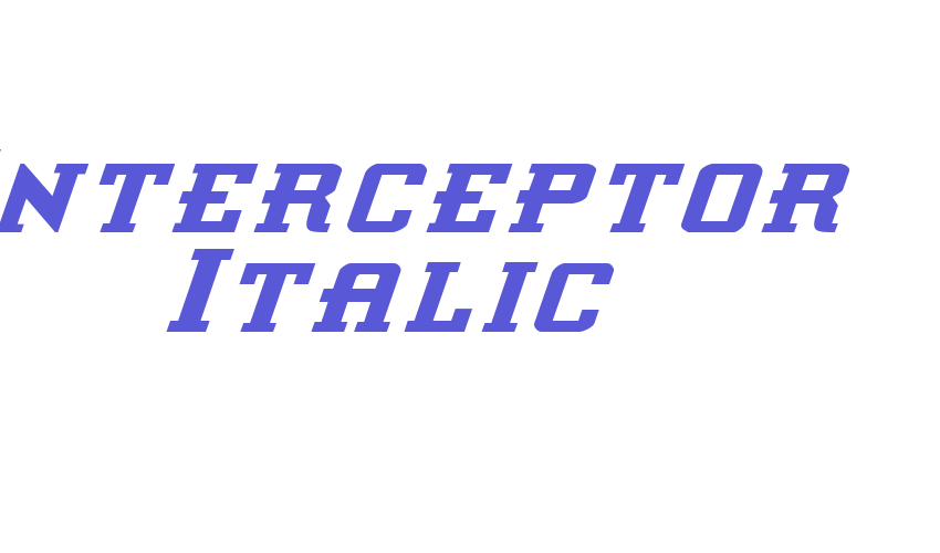 Interceptor Italic Font