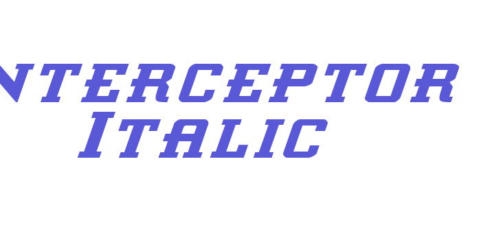 Interceptor Italic Font Download