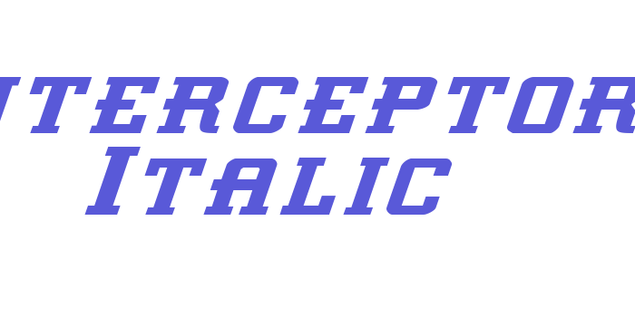 Interceptor Italic Font