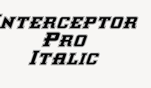 Interceptor Pro Italic Font