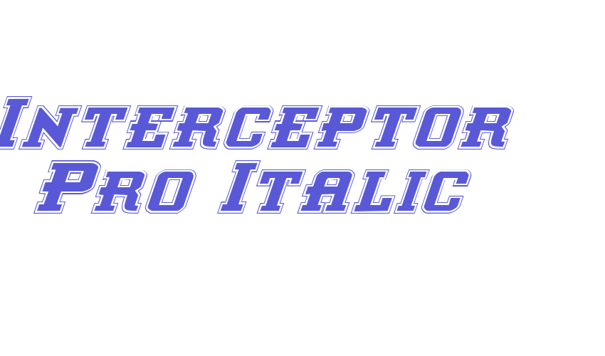 Interceptor Pro Italic Font