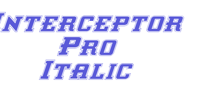 Interceptor Pro Italic Font Download