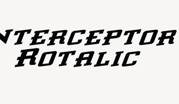 Interceptor Rotalic Font